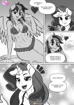 anthro biped breasts clothed clothing comic dialogue duo equid equine eyelashes female friendship_is_magic hair hasbro hi_res mammal my_little_pony open_mouth pia-sama pupils rainbow_dash_(mlp) rarity_(mlp) smile swimwear text thick_thighs