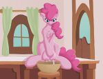 bakery big_teats bodily_fluids breast_milking callichrome earth_pony equid equine female feral fluffy friendship_is_magic hasbro hi_res horse lactating mammal my_little_pony nipples pinkie_pie_(mlp) pony sitting solo teats