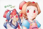  2girl 2girls amazake_arika brass medabots medarot medarots multiple_girls robot 