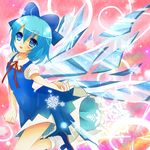  bad_id bad_pixiv_id blue_eyes blue_hair cirno ice ice_wings nekosugi_(hoshi) snowflakes solo touhou wings 