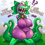 areola armless belly big_breasts big_nipples breasts chomper_(pvz) chompzilla electronic_arts elemental_creature elemental_humanoid fangs female flora_fauna green_lips hi_res humanoid leaf lips nipples not_furry plant plant_humanoid plants_vs._zombies plants_vs._zombies_heroes popcap_games presialexander purple_body purple_nipples sharp_teeth solo teeth thick_lips thick_thighs wide_hips
