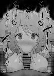  1boy 1girl :&gt;= bar_censor blush bow breasts censored commentary_request drill_hair elbow_gloves erection fellatio gloves greyscale hair_bow hetero kurotama large_breasts looking_at_viewer magia_magenta magical_girl mahou_shoujo_ni_akogarete monochrome nose_blush open_mouth oral penis pink_hair pointless_censoring pov pov_crotch saliva solo_focus sound_effects sweat tile_floor tiles toilet toilet_stall tongue tongue_out twin_drills twintails 