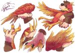 anthro avian banjo-kazooie banjo_(banjo-kazooie) beak bear blue_eyes breegull caressing claws digital_media_(artwork) disembodied_hand duo feathered_wings feathers female feral green_eyes hand_holding hi_res holding_wing holding_wings hug humanoid_hands iro_gomasio japanese_description kazooie male male/female mammal rareware simple_background white_background wings