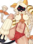  arc_system_works blazblue blonde_hair boots breasts broken_zipper butt camel_toe cat cat_tail clothing feline female hair highres hood hoodie human leg_up mammal one_leg_up open_mouth panties partial_nude pigtails pose sharp_teeth solo suspenders tail taokaka teeth underwear 