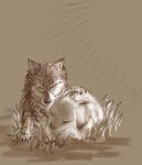  canine caprine cuddle cuddling feral gabu goat male mammal mei one_stormy_night snuggle wolf 