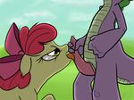  amber_eyes applebloom_(mlp) cub dragon duo equine fellatio female friendship_is_magic hair horse interspecies licking male mammal my_little_pony oral oral_sex penis pony precum red_hair scalie sex sharpy spike_(mlp) straight tongue young 