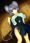  animal_ears bad_hands bad_id bad_pixiv_id blue_hair breasts dress dress_lift dutch_angle error highres kotarou_(yukina1721) light_particles medium_breasts mouse_ears mouse_tail nazrin red_eyes short_hair smile solo tail touhou 