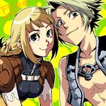  1girl bad_id bad_pixiv_id blonde_hair final_fantasy final_fantasy_xii long_hair lowres penelo sakurai_muto short_hair smile vaan vest 