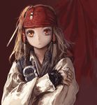  :&lt; belt blonde_hair cosplay genderswap genderswap_(mtf) headband jack_sparrow long_hair masakichi pirate pirates_of_the_caribbean solo 