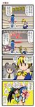  4koma ass blood comic dei_shirou highres hinanawi_tenshi multiple_girls nazrin nosebleed pantyhose reiuji_utsuho toramaru_shou touhou translated 