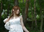  dress forest kirishiro_tsukimi nature photo shoulder_ties summer_dress sundress 