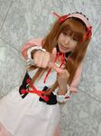  apron asahina_mikuru cosplay hair_ribbon hair_ribbons moeka moeka_(cosplayer) photo ribbon suzumiya_haruhi_no_yuuutsu twintails 