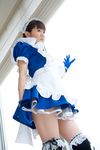  cosplay gloves kanon_akamatsu maid maid_apron maid_uniform photo thigh-highs thighhighs zettai_ryouiki 