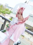  animal_ears braid bunny_ears cosplay gloves hirano_kurita nakahara_komugi nurse nurse_uniform nurse_witch_komugi-chan photo pink_hair 