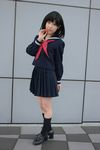  awatsuki_anzu cosplay footwear ichigo_100 ichigo_100_percent photo school_uniform serafuku socks toujou_aya 