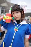  1girl cosplay hair_ribbon hair_ribbons hammer mii mii_(popotan) photo popotan ribbon solo tasuki 