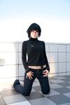  cosplay denim glasses highres hunter_x_hunter jeans naito pants photo shizuku shizuku_(hunter_x_hunter) turtleneck 