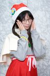  ai apron cosplay glasses hat photo popotan santa_hat shiguma_tsukinowa 