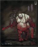  blood chainsaw male monster overweight roger_robinson scar splatterhouse video_games 