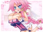  angel angel_wings arekishi blue_eyes breasts cum disgaea disgaea_4 makai_senki_disgaea_4 nippon_ichi paizuri penis pink_hair volcano_(disgaea) vulcanus_(disgaea_4) wings 