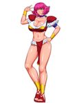  ameoto breasts cala highres large_breasts magenta_hair pink_hair pointy_ears solo viper_rsr 