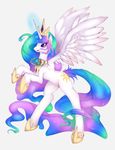 alicorn crown cutie_mark equine feathers female feral friendship_is_magic fur glowing hair horn horse long_hair mammal matrix_of_leadership multi-colored_hair my_little_pony necklace open_mouth pegacorn pegasus plain_background pony princess princess_celestia_(mlp) purple_eyes rainbow_hair royalty slugbox solo standing tail tiara unicorn white white_background white_feathers white_fur winged_unicorn wings 