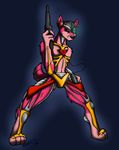  cyborg deja-blu dog eddie fur gun husky iron_maiden male mammal pink pink_fur ranged_weapon solo somewhere_in_time weapon 