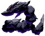  full_body gen_2_pokemon glowing glowing_eyes grin highres looking_at_viewer monster no_humans pokemon pokemon_(creature) red_eyes sido_(slipknot) smile snake solo steelix transparent_background 