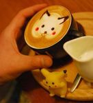  food gen_1_pokemon latte_art lowres photo pikachu pokemon pokemon_(creature) unconventional_media 