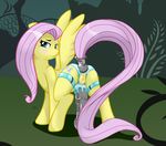  anal_beads arthropod blush butt butterfly cutie_mark dildo equine female feral fluttershy_(mlp) forest friendship_is_magic grass hair insect invalid_tag long_tail looking_at_viewer mammal my_little_pony outside pegasus pink_hair presenting pussy severus sex_toy solo strapon the_plot_device tree wings wood 