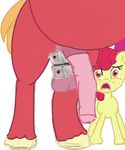  animal_ears animal_genitalia apple_bloom_(mlp) applebloom_(mlp) balls big_macintosh_(mlp) cub equine female feral flaccid friendship_is_magic hair hooves horse horsecock male mammal money my_little_pony penis plain_background pony red_hair shocked sibling siblings tail weights white_background young 