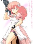  1girl kj_(artist) legs long_hair pink_hair ran_(urusei_yatsura) thighs urusei_yatsura weapon 
