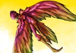  ambiguous_gender avian beak bird blood claws death eyes_closed feathers hair mutisija solo tail wings 