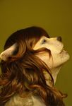  canine ears edit female hair mammal photo_manipulation solo wolf 