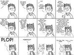  black_and_white cat comic denial dialog dialogue feline furry_fandom greyscale human mammal monochrome nude text the_truth transformation unknown_artist 