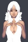  absurdres breasts highres medium_breasts original pongpong solo unfinished white_hair 