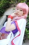  belt belts cape cosplay kichikuou_rance minato_misa photo pink_hair rance_(series) sill 