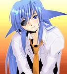  animal_ears blue_hair eyepatch follower_(yagisaka_seto) lowres male_focus necktie oekaki original solo yagisaka_seto 