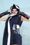  ari_(model) cloak cosplay gloves highres kunai kunoichi mai_hime my-hime ninja okuzaki_akira photo weapon 