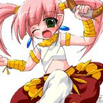  bard_(sekaiju) instrument kanijiru lowres oekaki pink_hair sekaiju_no_meikyuu solo tambourine twintails 