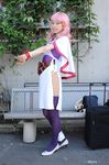  belt belts cape cosplay kichikuou_rance minato_misa photo pink_hair rance_(series) sill thigh-highs thighhighs 
