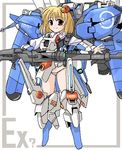  beam_rifle blonde_hair energy_gun ex-s_gundam gun gundam gundam_sentinel lowres mecha_musume rumia solo touhou weapon 