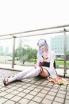  cosplay highres koi_hime_musou photo sandals takanashi_sonoko thigh-highs thighhighs zhao_yun 