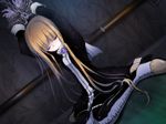  1girl blonde_hair chains female formal game_cg girl kia liar-soft sekien_no_inganock solo steampunk_(liarsoft) 