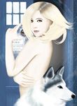  1girl animal bad_wolf censored convenient_censoring covering doctor_who female nude nude_cover phone_booth pixiv_thumbnail police_box resized rose_tyler snow tardis winter wolf 
