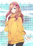  bad_id bad_pixiv_id blue_eyes dress hairband leggings long_hair male_focus otoko_no_ko solo star star_print sweater sweater_dress takumi_(scya) tsukimiya_ringo turtleneck uta_no_prince-sama 