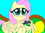  controller cutie_mark equine female fluttershy_(mlp) friendship_is_magic gaming low_res mammal my_little_pony nightmare_fuel pegasus playstation_3 sofa solo tyrranux what_has_science_done wings 