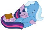  couple cuddling cutie_mark duo equine eyes_closed female feral friendship_is_magic horn horse lesbian mammal my_little_pony pony sleeping snuggle trixie_(mlp) twilight_sparkle_(mlp) unicorn 