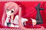  hidan_no_aria kanzaki_h_aria kobuichi pink_hair scan seifuku thighhighs twintails 