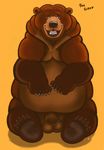  bear belly brother_bear dakota-bear disney flaccid male mammal nude obese overweight penis sheath solo tug_(brother_bear) 